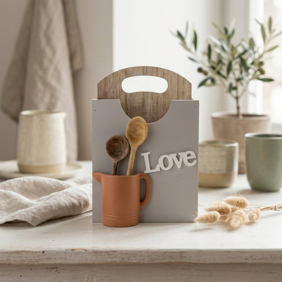 Wooden Utensil Holder